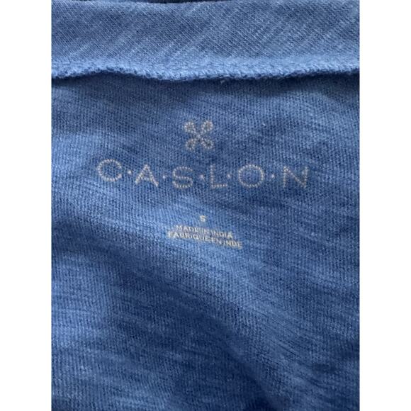 Caslon Casual T-Shirt Short Sleeves Scoop Neckline Soft Knit Blue Women's S NWT - Picture 8 of 9